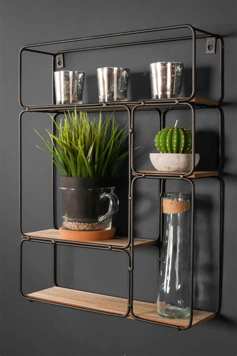 black metal box wall shelf|industrial black mounted wall shelves.